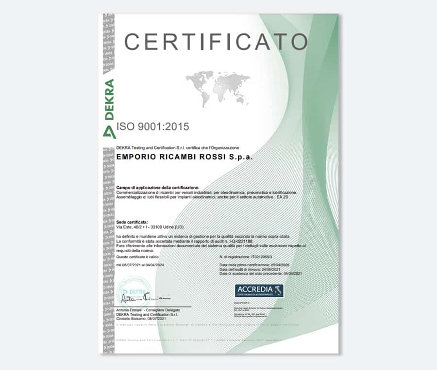 Certificato ISO